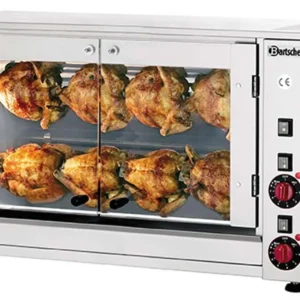 bartscher elektro hähnchengrill p8n mit 2 spießen für 8 hähnchen, 880 mm breit