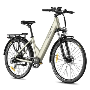 e bike 27,5 zoll pedelec, rostfreie aluminiumlegierung 36 v 15 ah 540 wh bis zu 90 110 km, wasserdicht ip54, e fahrrad mit 7 gang und app, gold